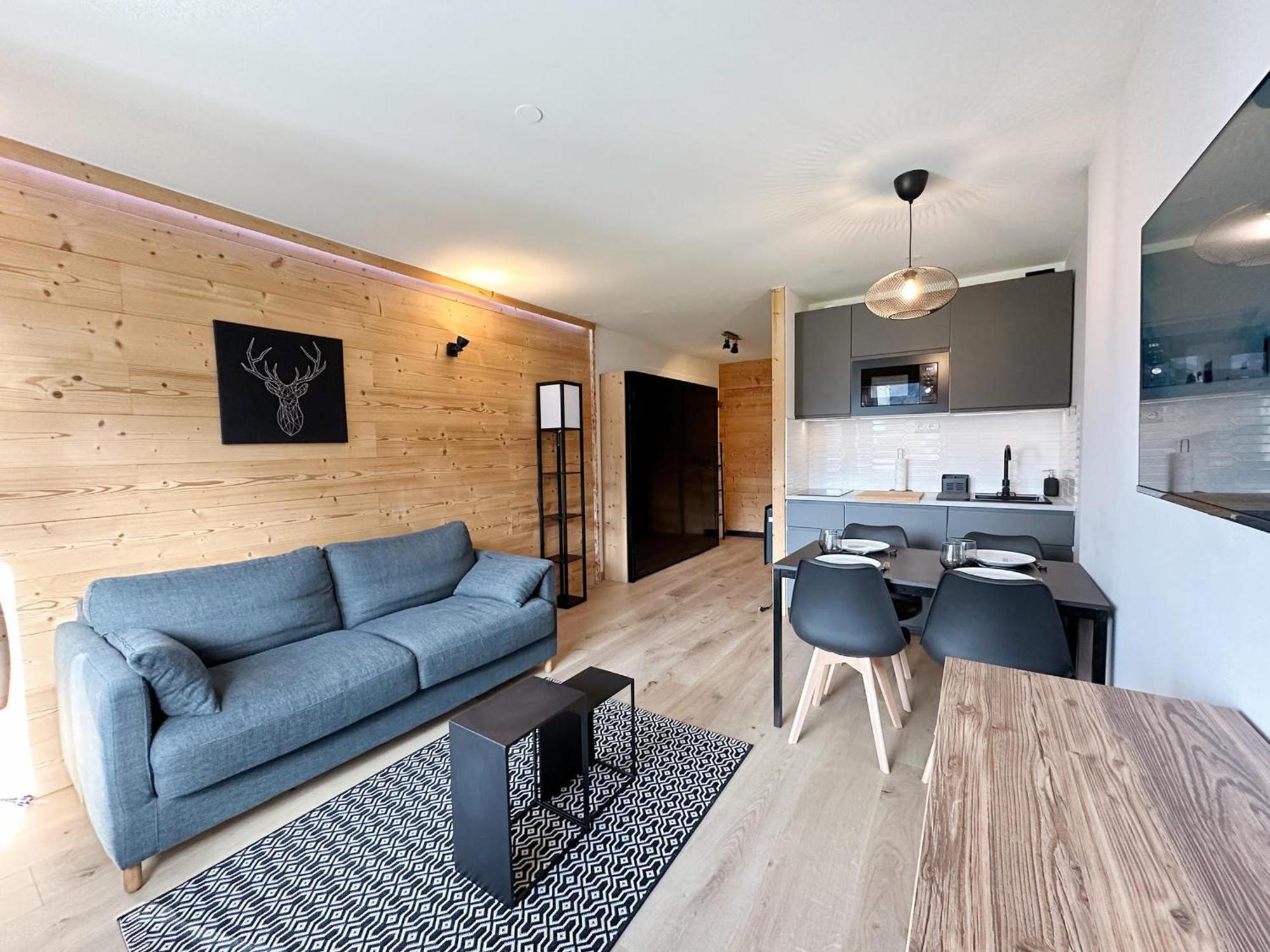 Studio Moderne Avec Parking Prive Pres Du Centre - Fr-1-624-71 Samoëns Exteriör bild
